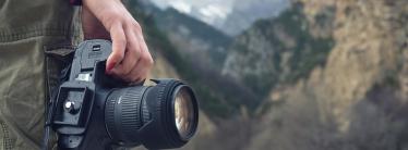 photographer doing a shoot in the wilderness